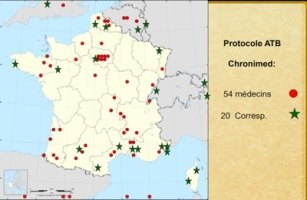 Carte du réseau Chronimed en France