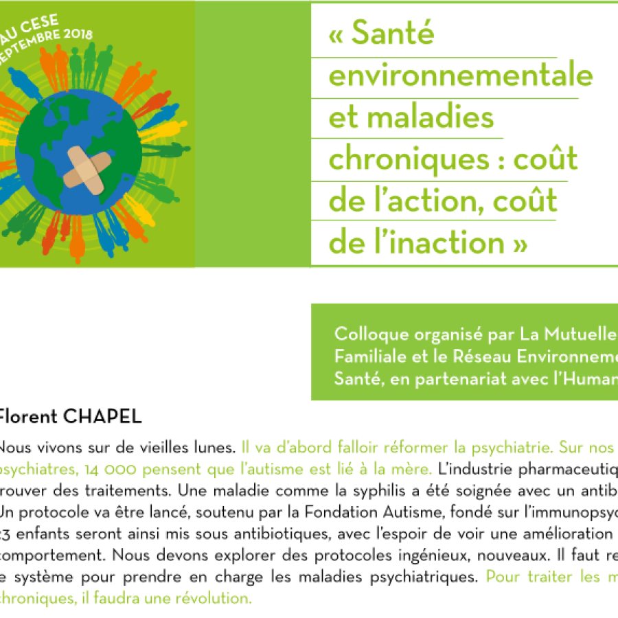 Colloque au CESE, septembre 2018 : un responsable associatif annonce un protocole d'antibiotiques sur 23 enfants, soutenu par la Fondation Autisme