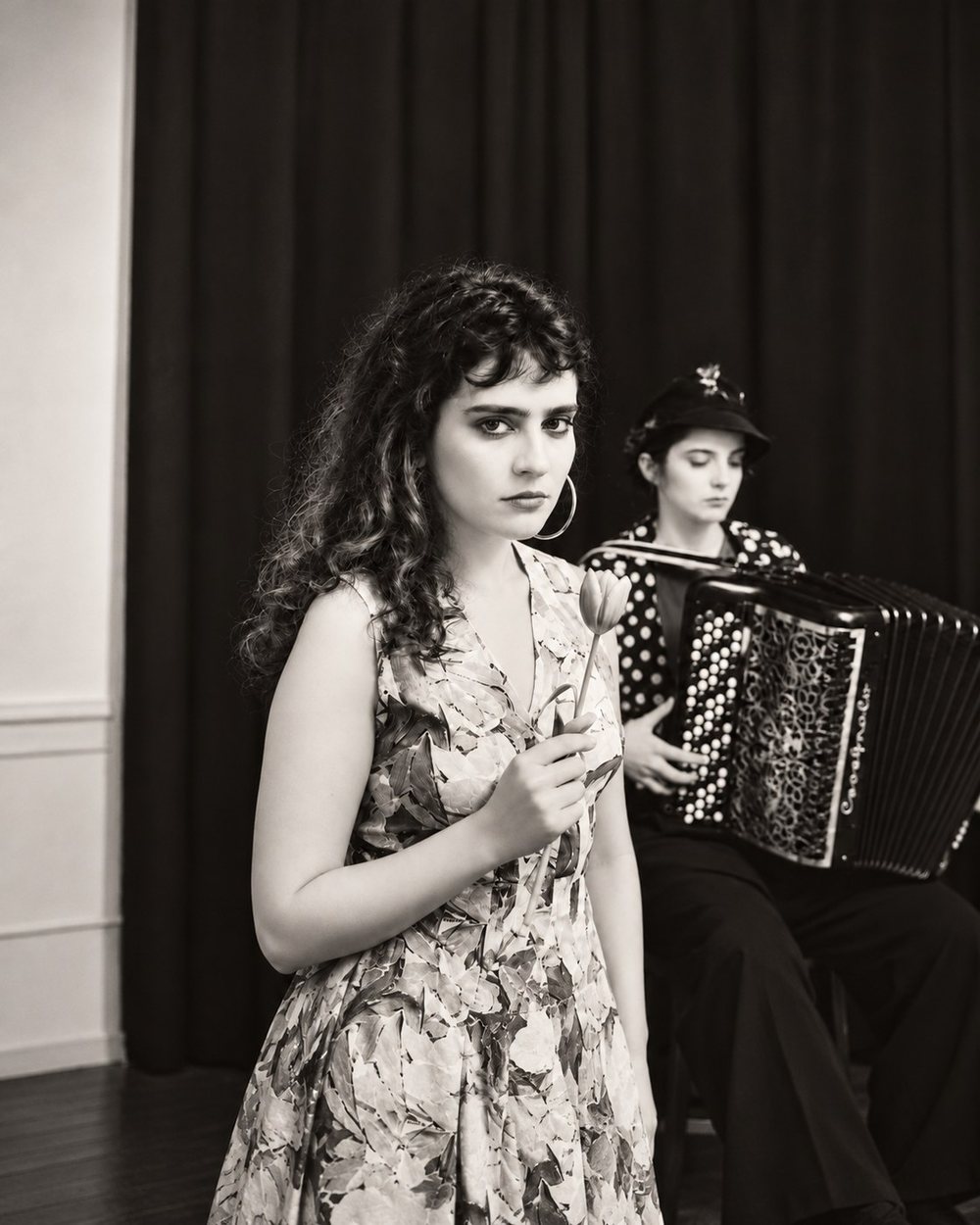 Avec l’accordéoniste du groupe